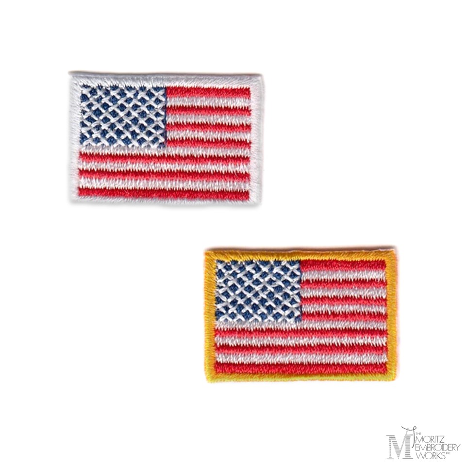 American Flag Embroidered Patch Small (1 1/4 X 3/4) - CRUZ LABEL